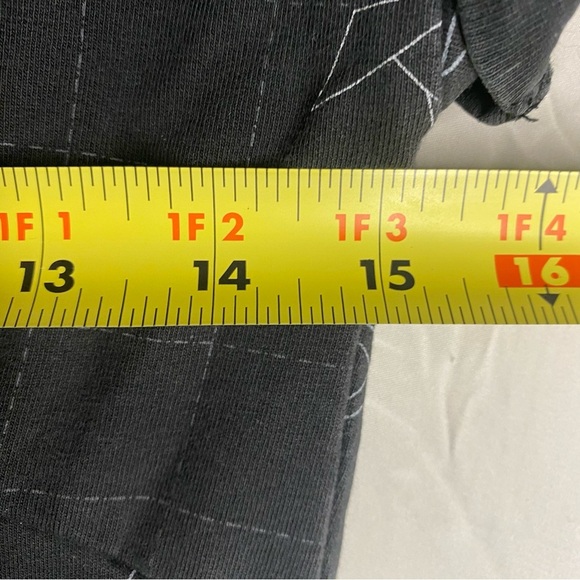 Twik by Simons Women’s Origami Bird Print Black hooded Tshirt w Blue Accents M - Picture 6 of 7